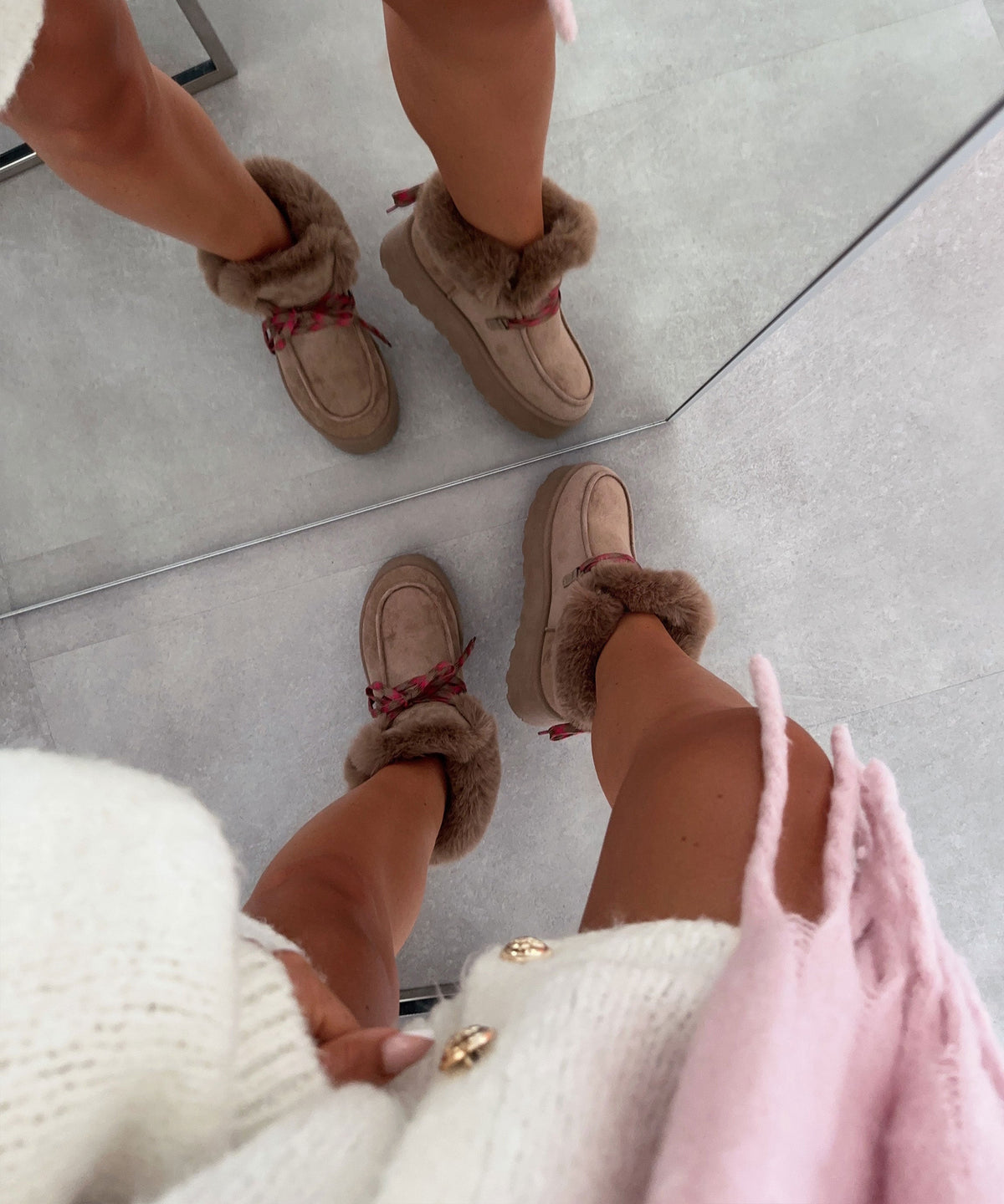Randa | Doposci foderati in pelliccia beige