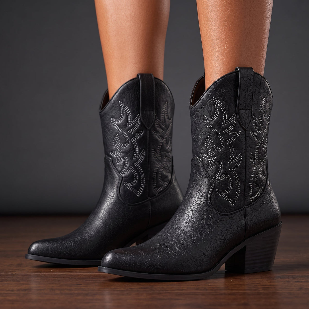 Hallie – Stivali western con ricami