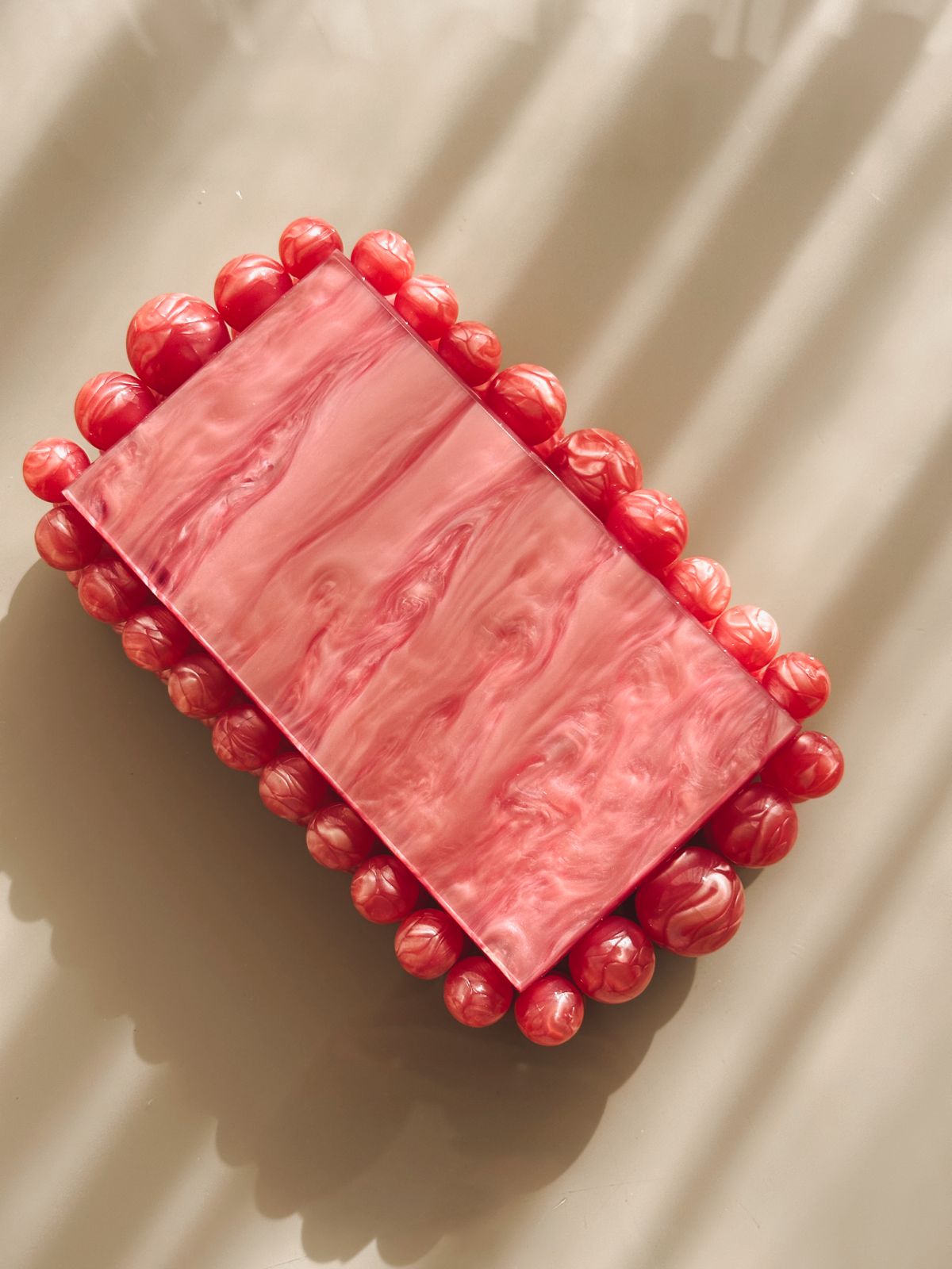 Marbled Acrylic Clutch Bag