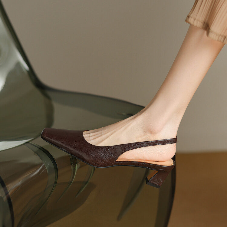Ersa | Slingback in vera pelle lucida