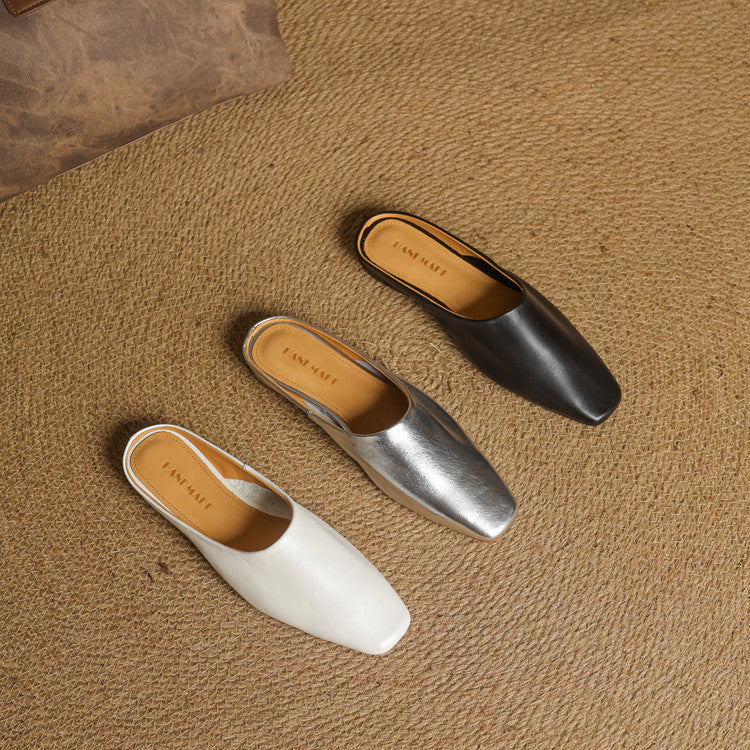 Rexa | Mules piatte in vera pelle