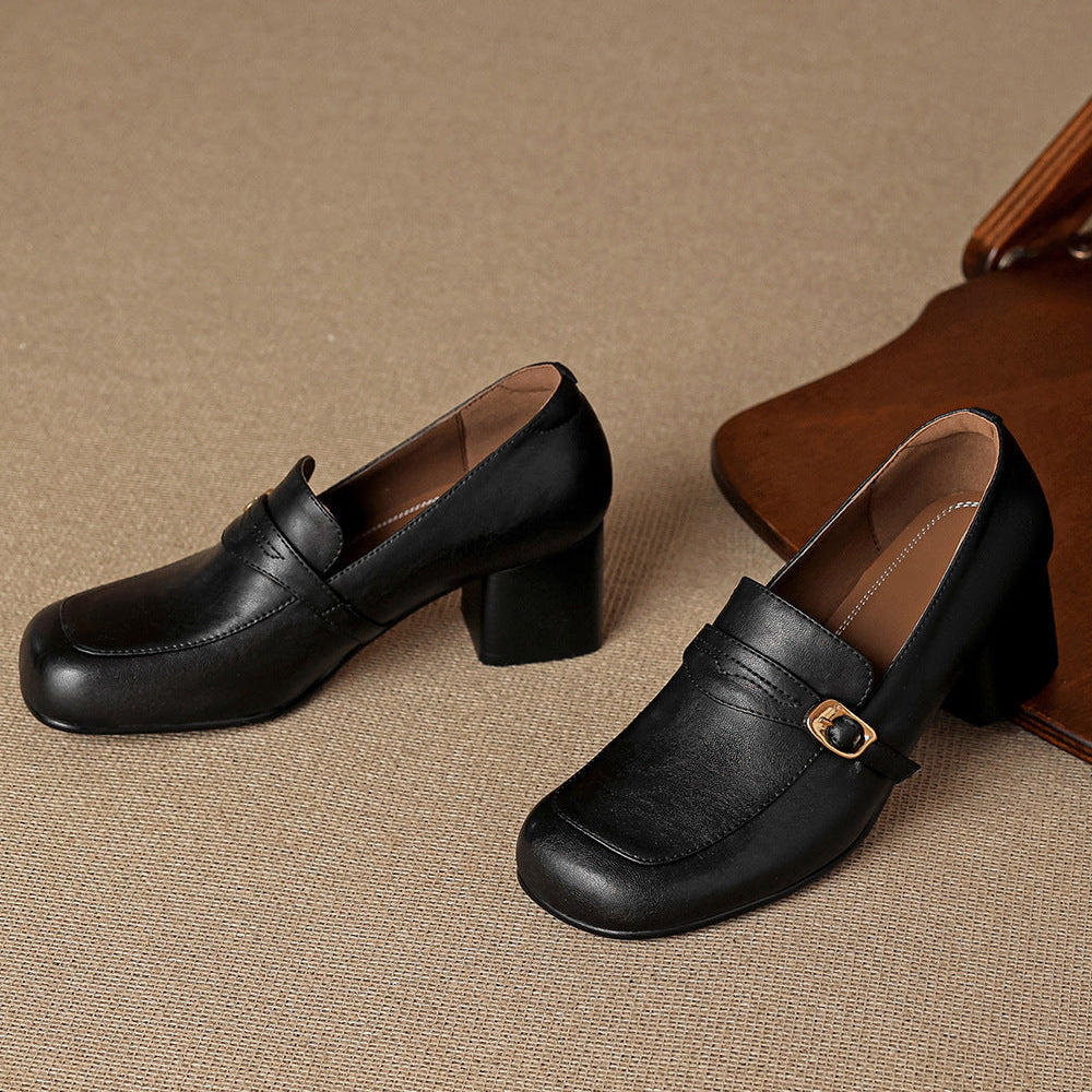 Sazia | Mocassini in vera pelle con tacco