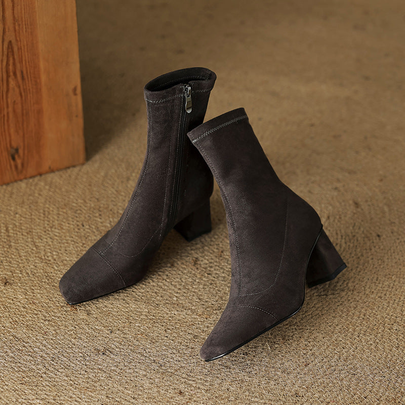 Aelis Genuine Suede Boots