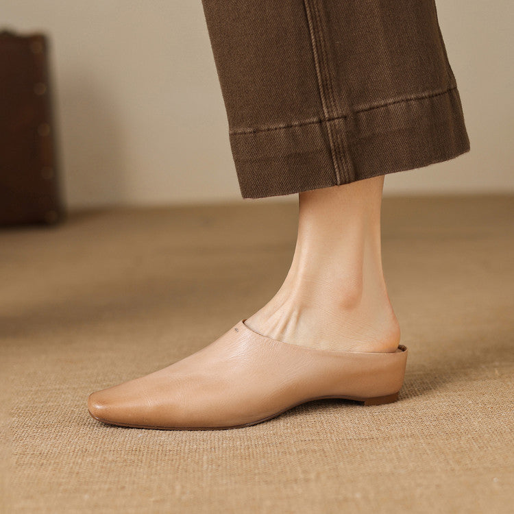 Kessa | Mules in vera pelle con zeppa