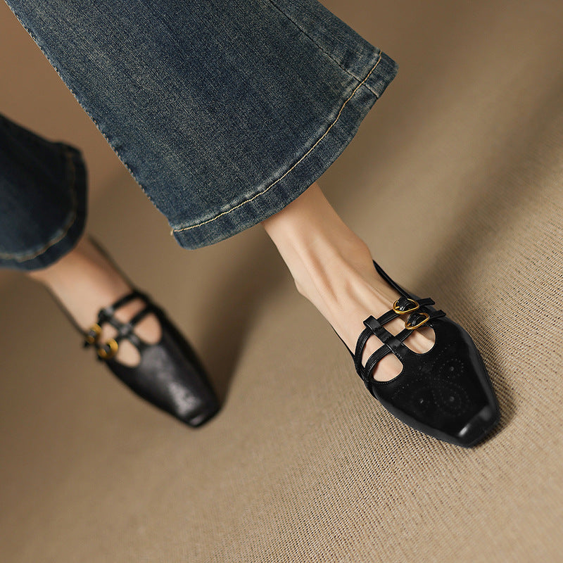 Ceyla | Ballerine Mary Jane in vera pelle