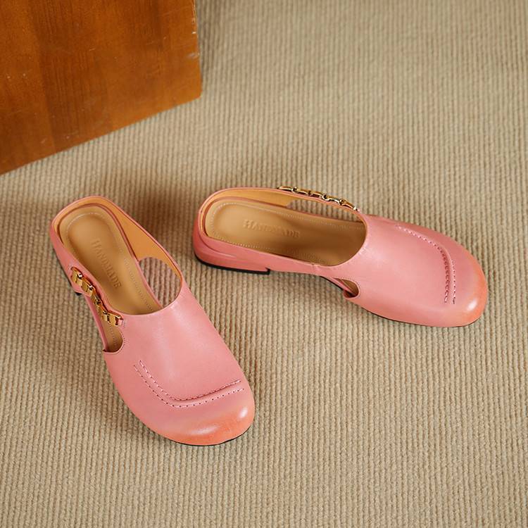 Galia | Mules in vera pelle con catena