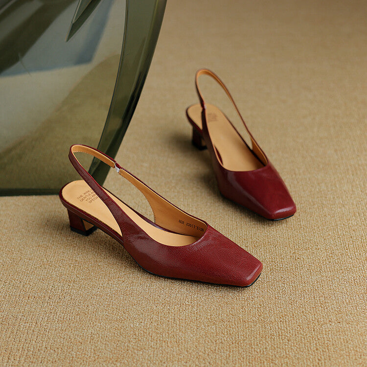 Ersa | Slingback in vera pelle lucida
