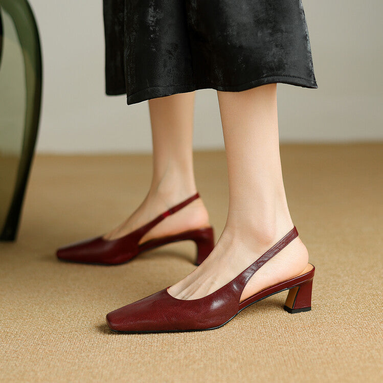 Ersa | Slingback in vera pelle lucida
