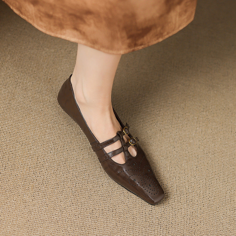 Ceyla | Ballerine Mary Jane in vera pelle