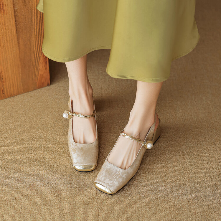 Regina | Slingback effetto broccato