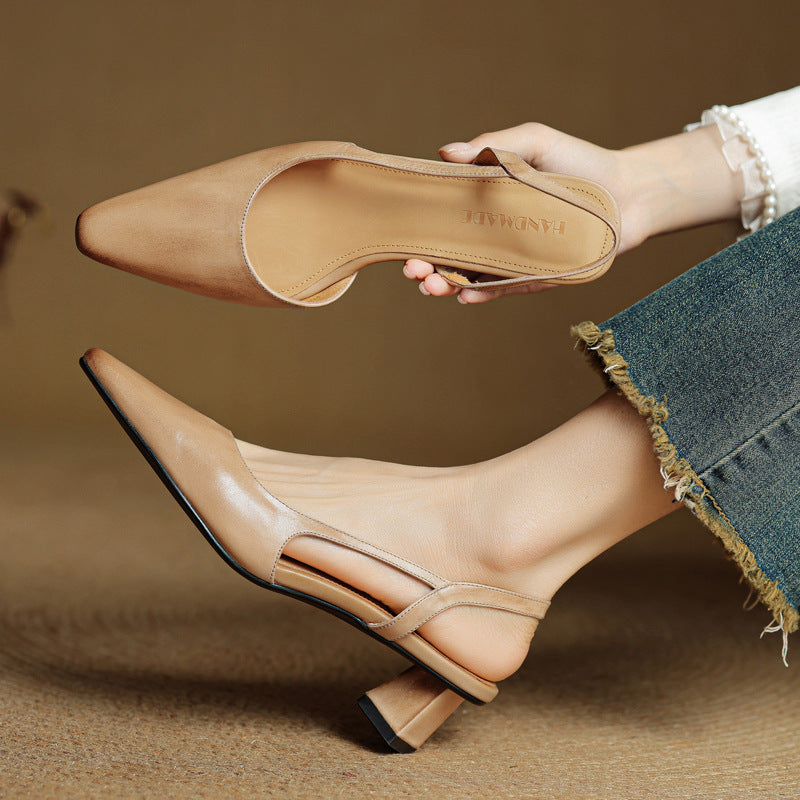 Gina | Slingback in vera pelle a punta
