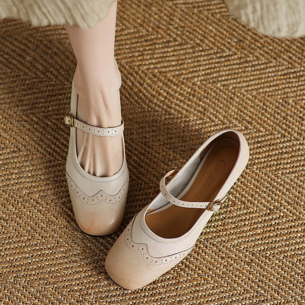 Harel | Mary Jane brogue in vera pelle