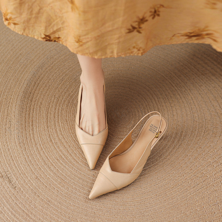 Myla | Slingback in vera pelle con tacco a matita
