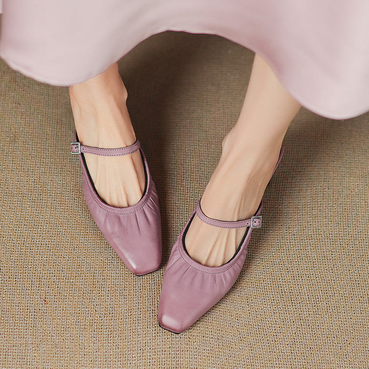 Vanya | Mules Mary Jane in vera pelle