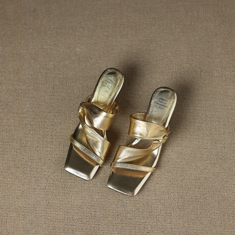 Marisa | Sandali in vera pelle metallizzata