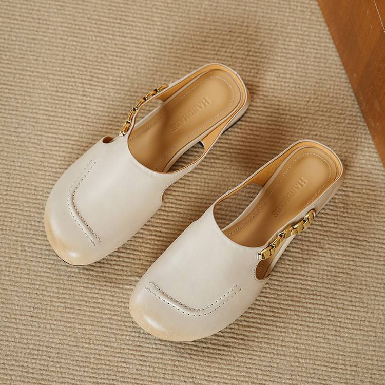 Galia | Mules in vera pelle con catena