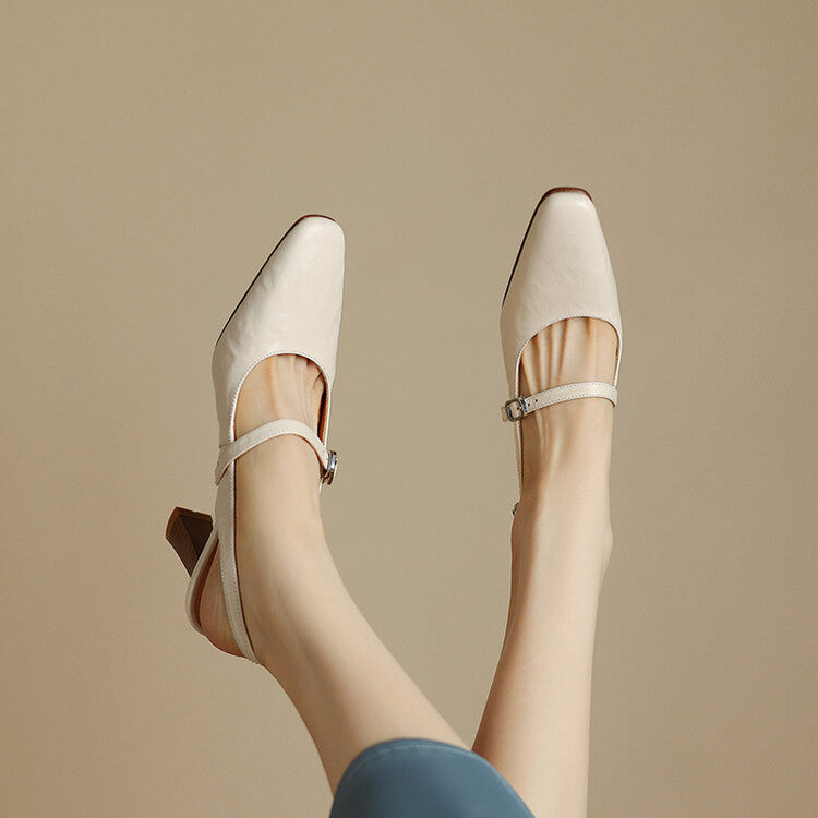 Ezzy | Slingback in vera pelle con doppio cinturino