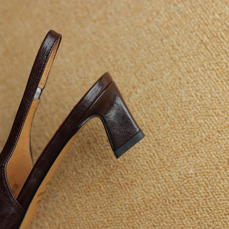 Ersa | Slingback in vera pelle lucida