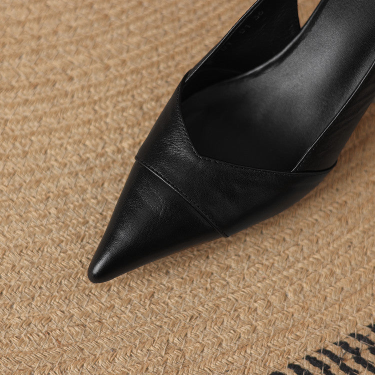 Myla | Slingback in vera pelle con tacco a matita