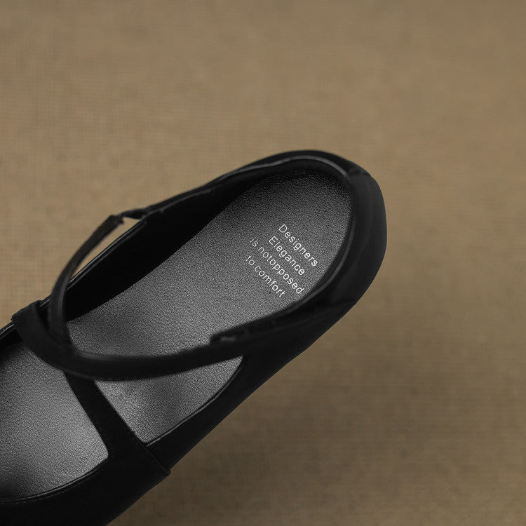 Zeor | Ballerine in vera pelle con fasce incrociate