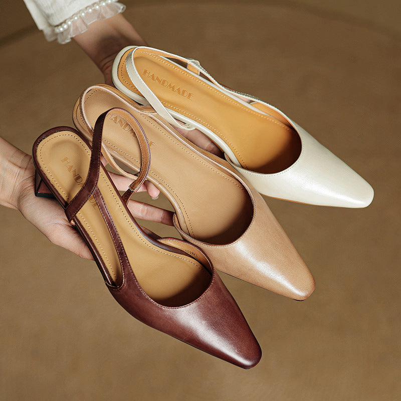 Gina | Slingback in vera pelle a punta