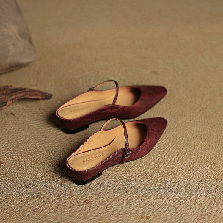 Thalia | Mules in vera pelle con cinturino