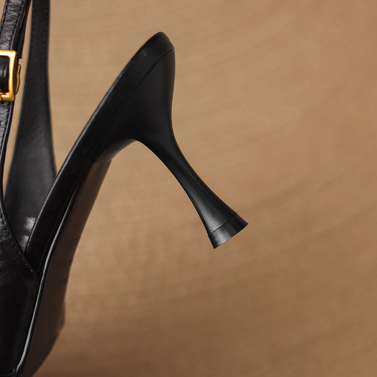 Myla | Slingback in vera pelle con tacco a matita