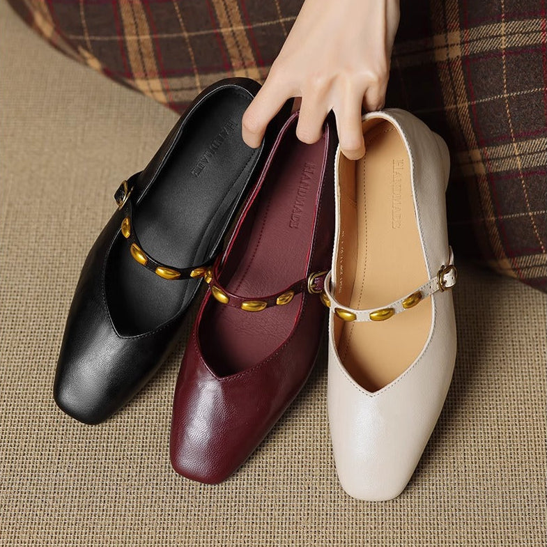 Zyra | Ballerine Mary Jane in vera pelle
