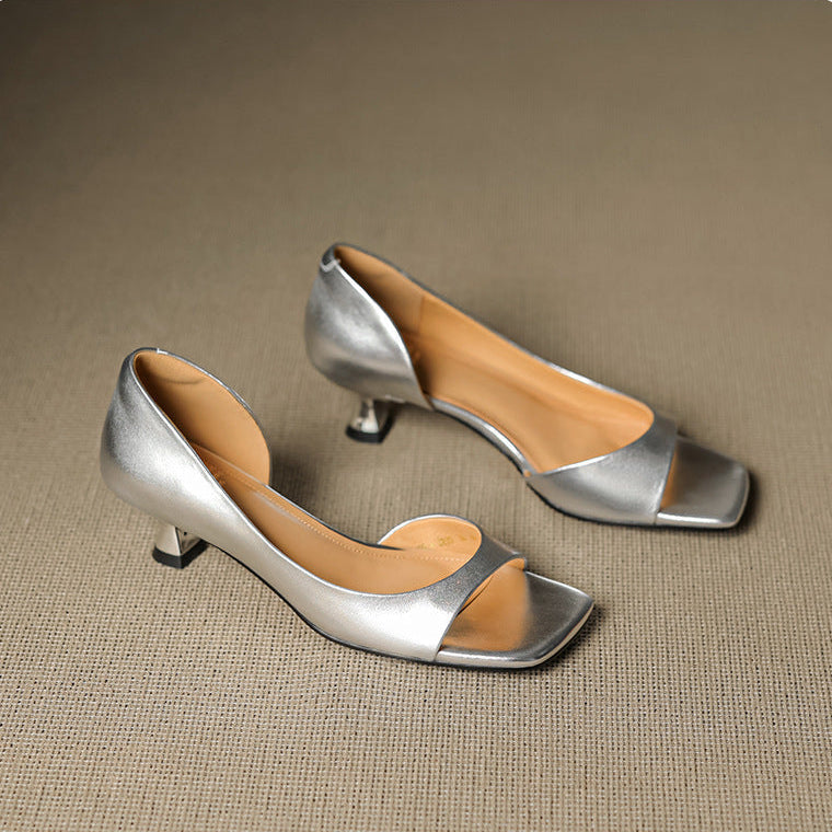 Celin | Décolleté peep-toe con tacco kitten