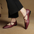 Amara | Ballerine in vera pelle con fasce incrociate