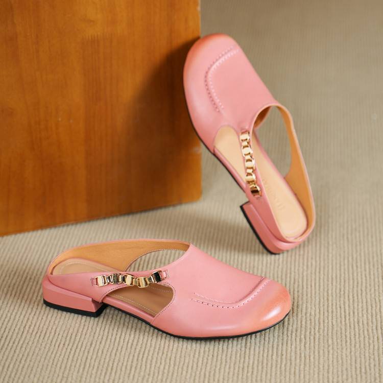 Galia | Mules in vera pelle con catena
