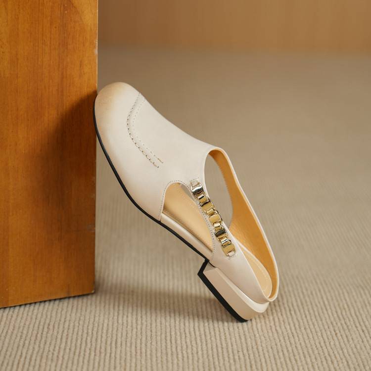 Galia | Mules in vera pelle con catena