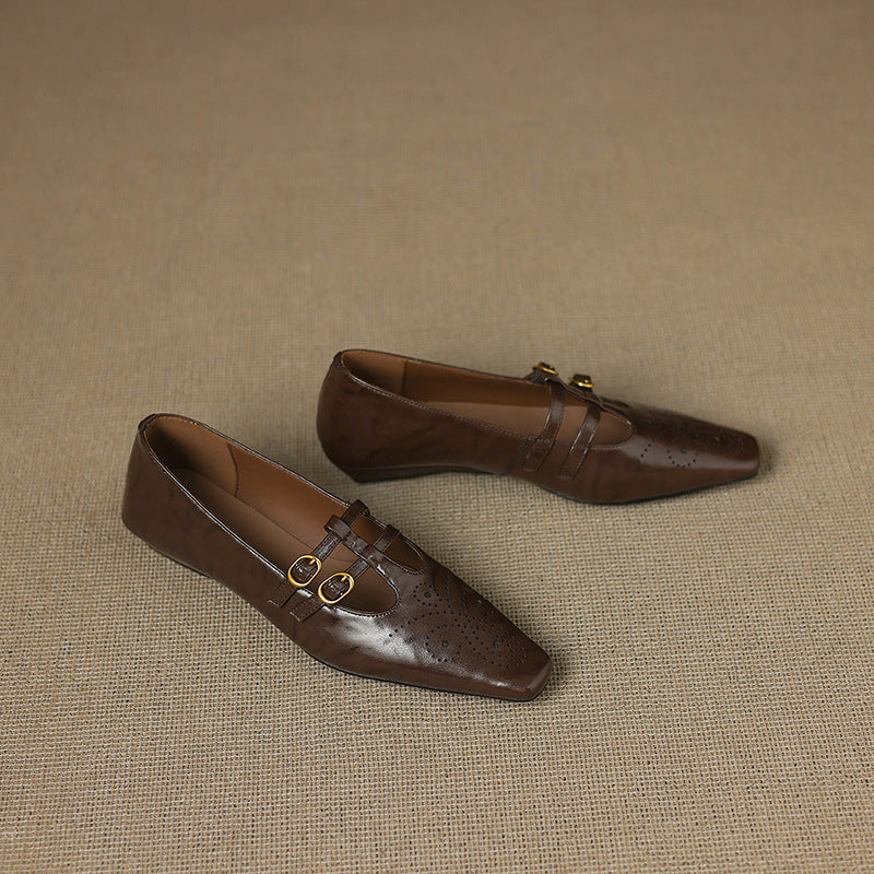 Ceyla | Ballerine Mary Jane in vera pelle