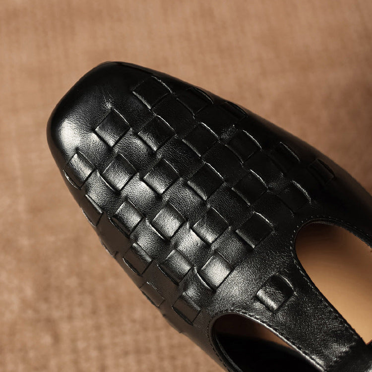 Murel | Mary Jane in vera pelle intrecciata