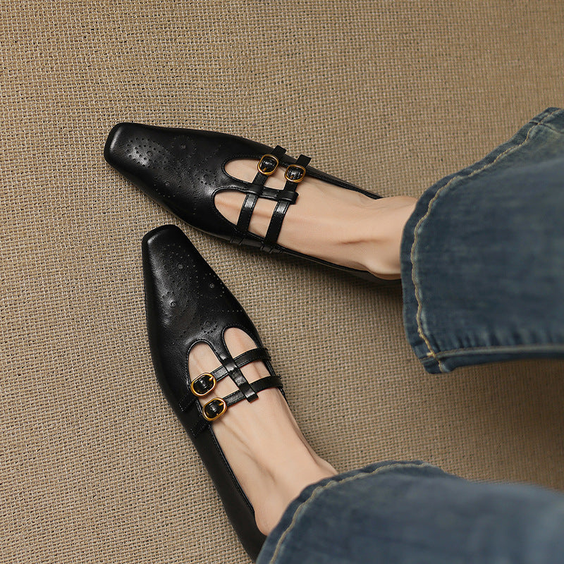 Ceyla | Ballerine Mary Jane in vera pelle