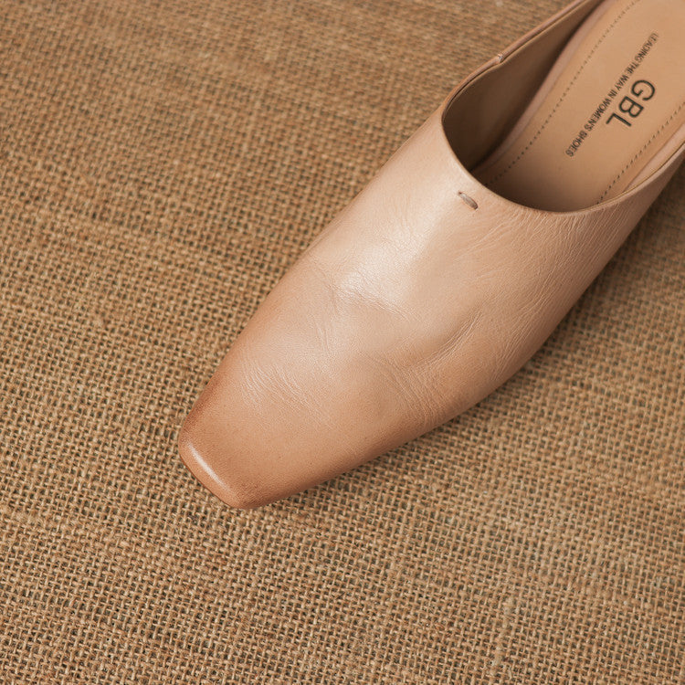 Kessa | Mules in vera pelle con zeppa