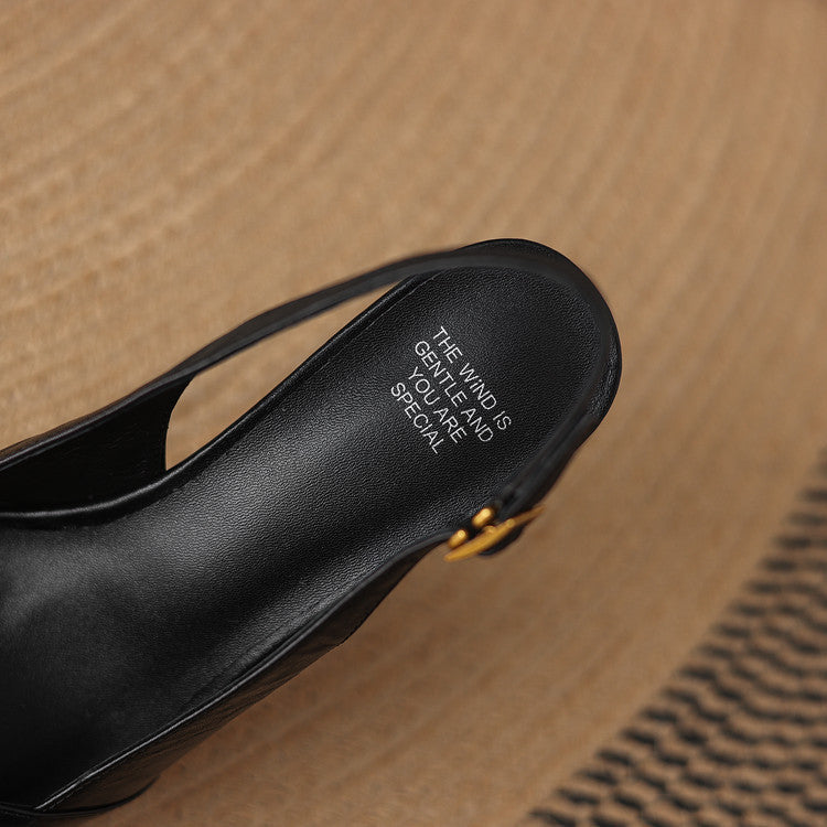 Myla | Slingback in vera pelle con tacco a matita