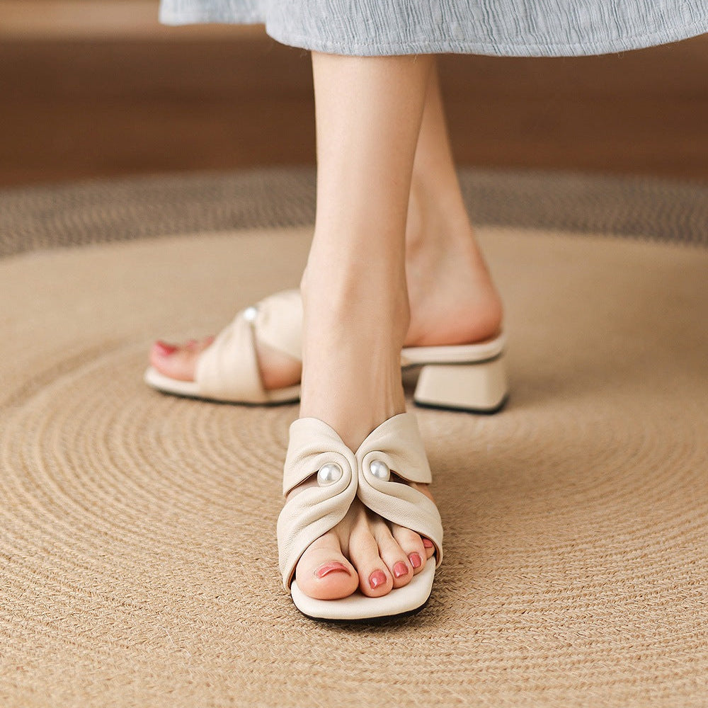 Erin | Scarpe in vera pelle con perle