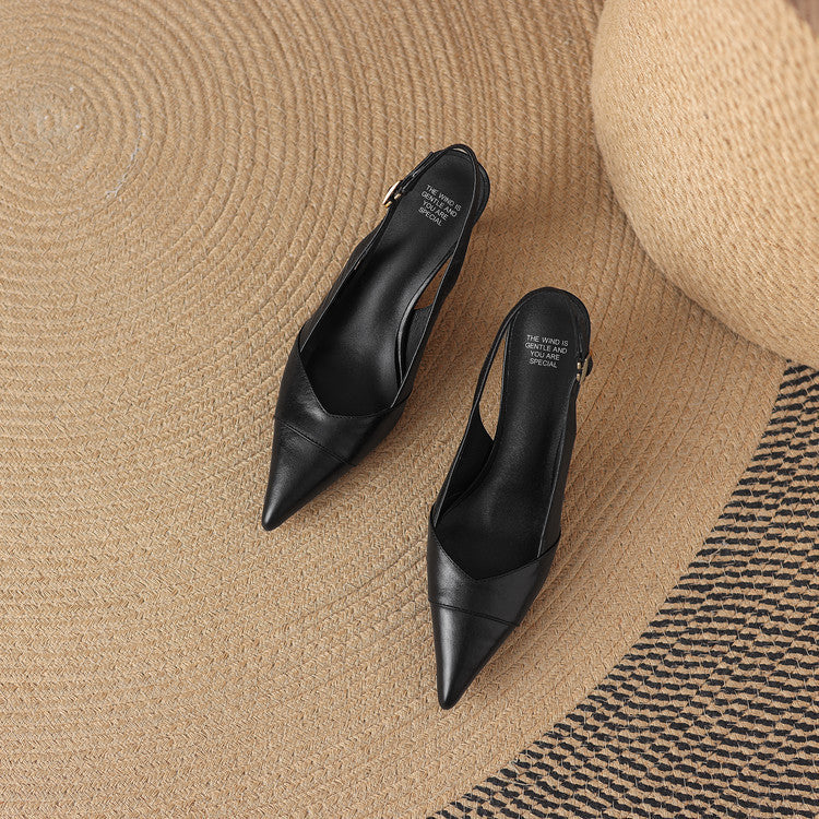 Myla | Slingback in vera pelle con tacco a matita