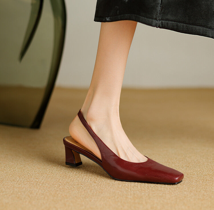 Ersa | Slingback in vera pelle lucida