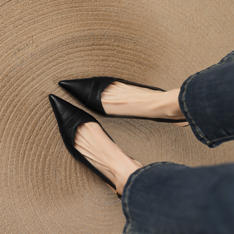 Myla | Slingback in vera pelle con tacco a matita