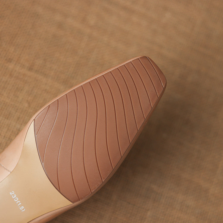 Kessa | Mules in vera pelle con zeppa