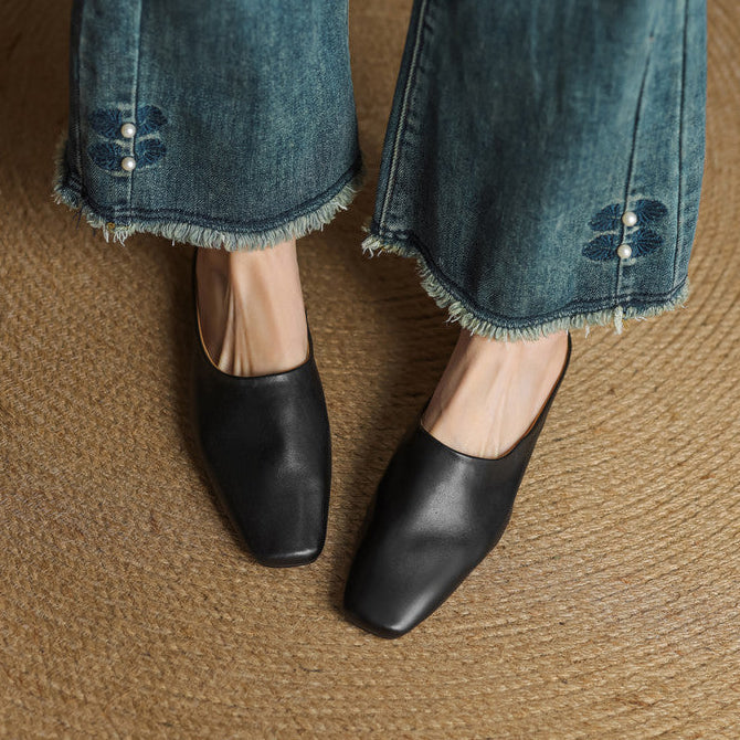 Rexa | Mules piatte in vera pelle