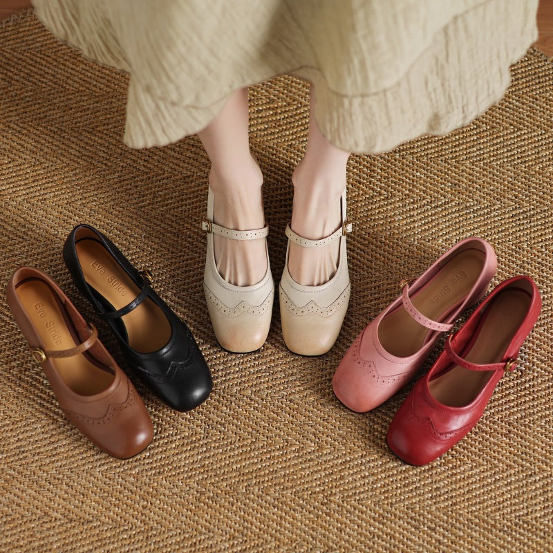 Harel | Mary Jane brogue in vera pelle