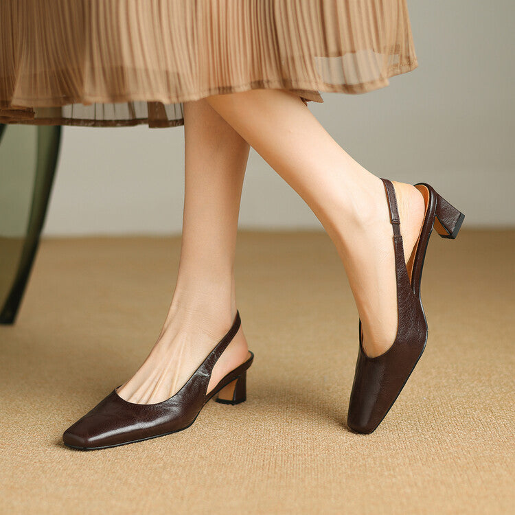 Ersa | Slingback in vera pelle lucida