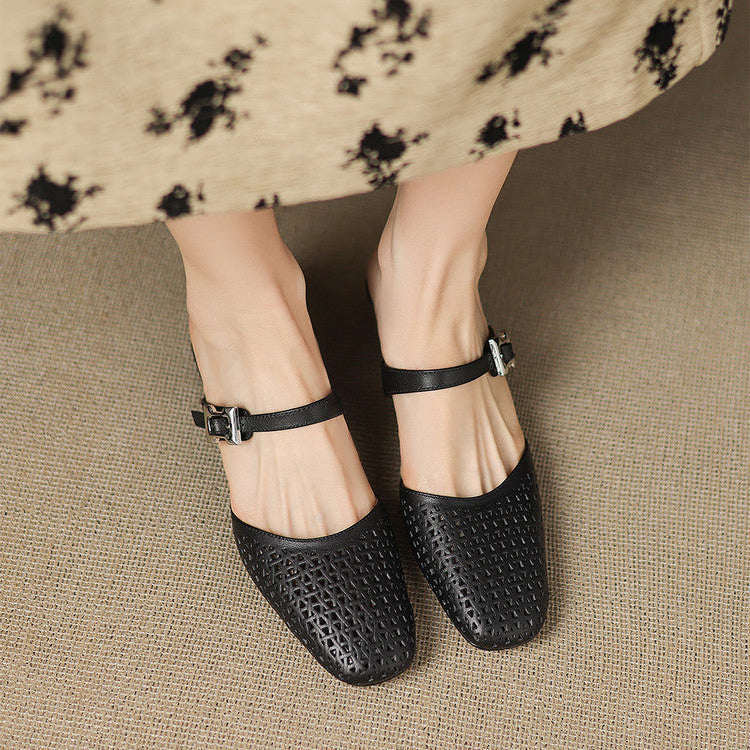 Nilda | Mules in vera pelle traforata