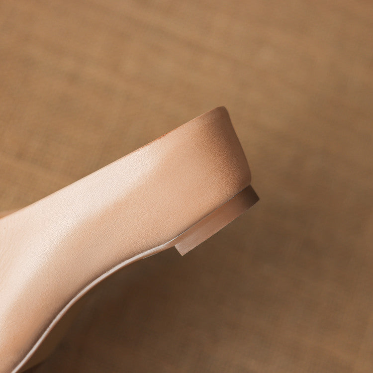 Kessa | Mules in vera pelle con zeppa