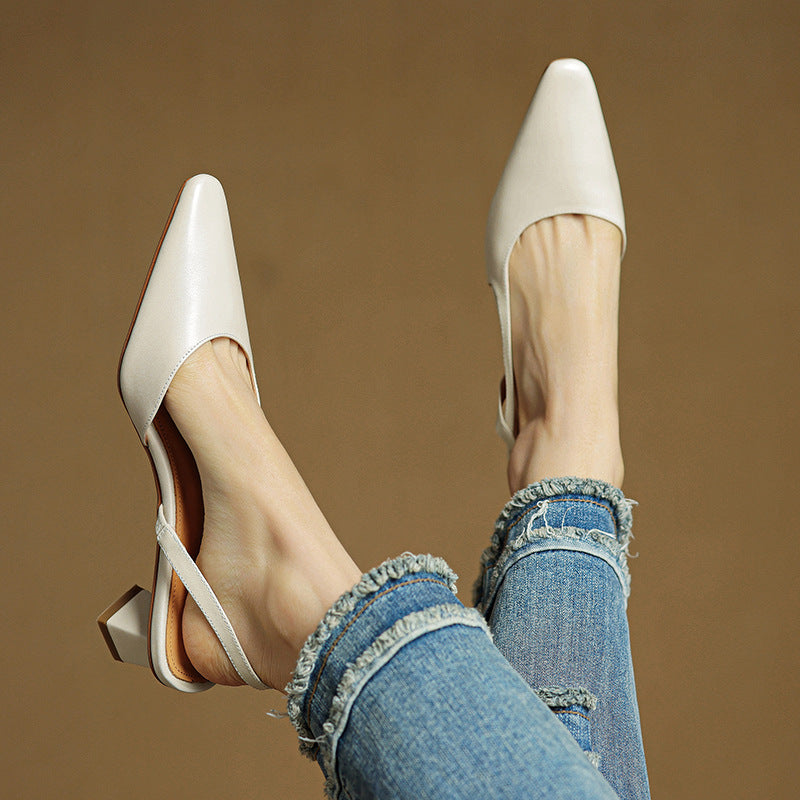 Gina | Slingback in vera pelle a punta