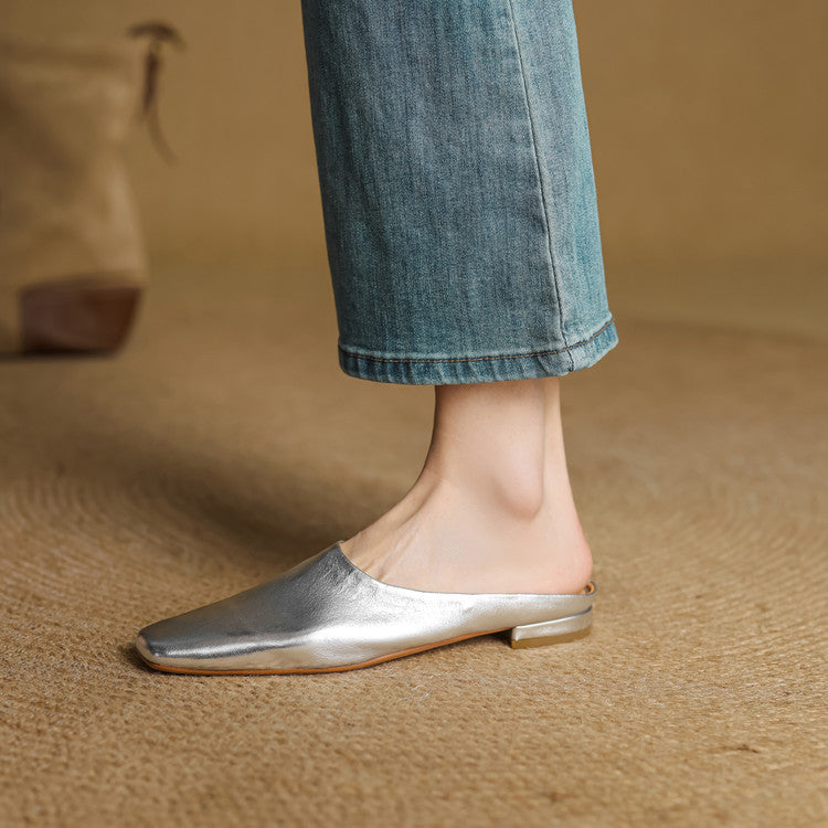 Rexa | Mules piatte in vera pelle