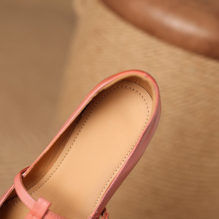 Petra | Décolleté in vera pelle con cinturino a T